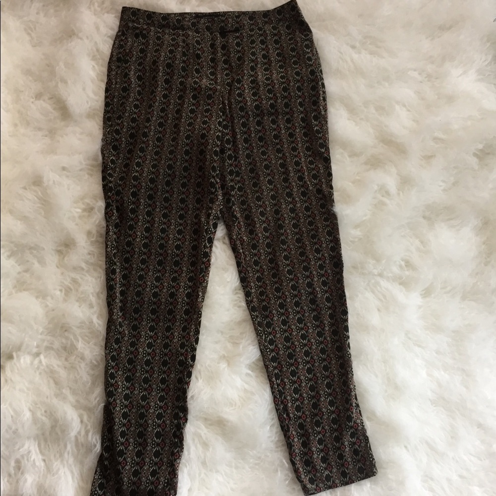 Green Printed Pants